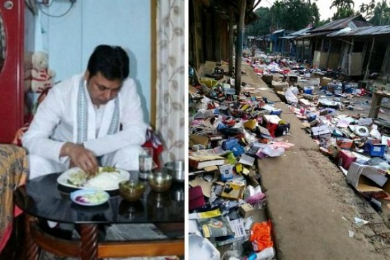 Tripura CM has time to continue Sunday lunches in people's house for weekly photo-shot,but no time to visit violence affected Kanchanpur 