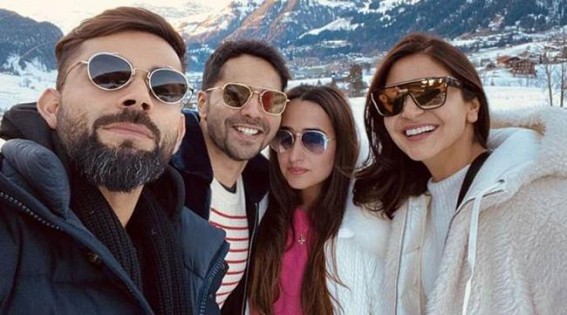 Virat-Anushka bump into Varun-Natasha during Swiss vacay