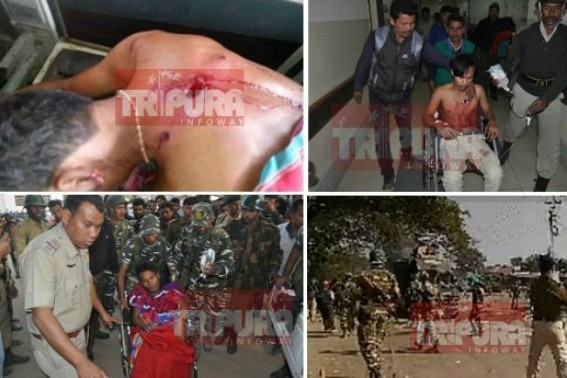 Criminal style Police firing ordered by CM Biplab, SP West Ajit Pratap on innocent IPFT-Tipraha supporters, 6 injured, 2 critical, Statewide Bandh successful : Tripura Public erupt in protest against Police brutality, demand Biplabâ€™s resignation 