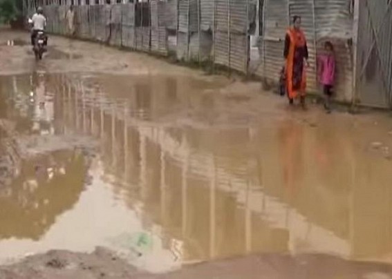 Rain left roadways in pathetic conditions