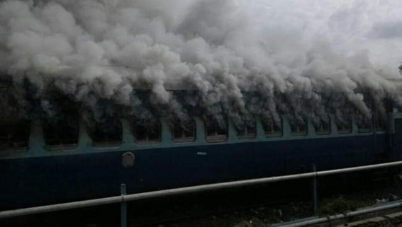 3 bogies of stationary Silchar-Trivandrum Express gutted in Silchar