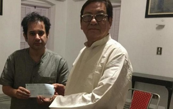 Post Poll Violence : Birjit Sinha given Rs. 1 lakh for North Tripura relief fund by Congress State President