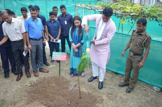 Tripura CM planted Rudraksh tree at CMâ€™s quarter