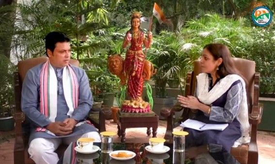 CM Biplab Deb talks about rise and fall of Political Parties in Tripura, BJP Govtâ€™s Vision for Model-State