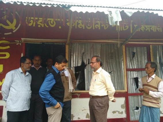 CPI-M party office vandalized at Indranagar