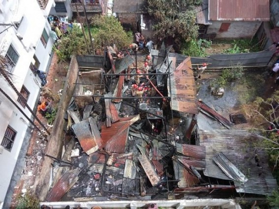 Massive fire burnt houses in Agartala