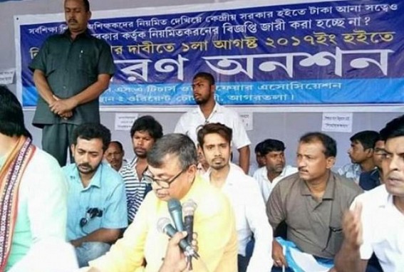 SSA Teachers reminded Education Minister about pre-poll promise of Regularization on 2nd anniversary of Hunger Strike, told BJP Govt â€˜Eagerly Waiting to be Regularizedâ€™