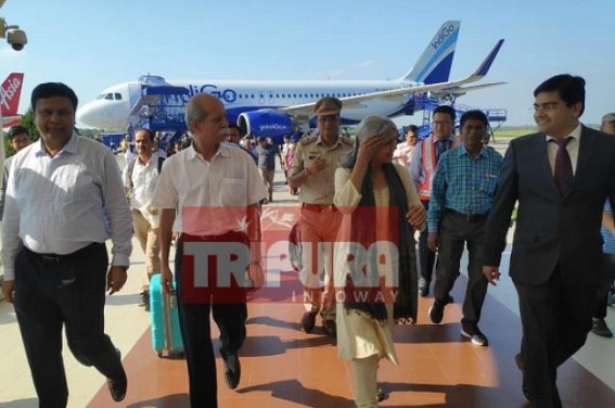 Tripura High Courtâ€™s new Chief Justice Akil Abdulhamid Kureshi arrived in state