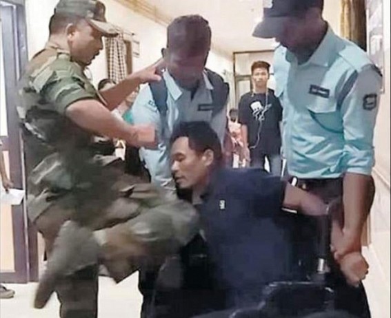 Patient party beaten by TSR jawan at GB hospital, caught in camera 