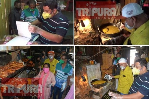 Task Force raid across Agartala Cityâ€™s hotels, restaurants : Many shops temporarily sealed as proper papers could not be shown, Workers found without masks, gloves : Massive violation of COVID19 Lockdown guidelines detected in food shops 