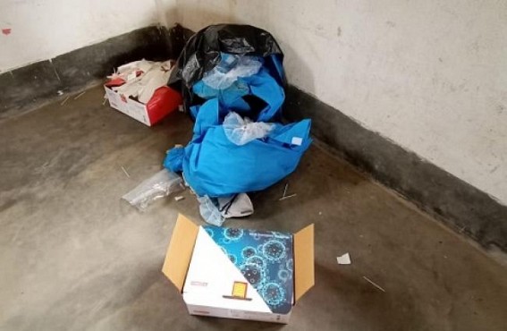 PPE, testing kits and other medical stuffs thrown across Badharghat School