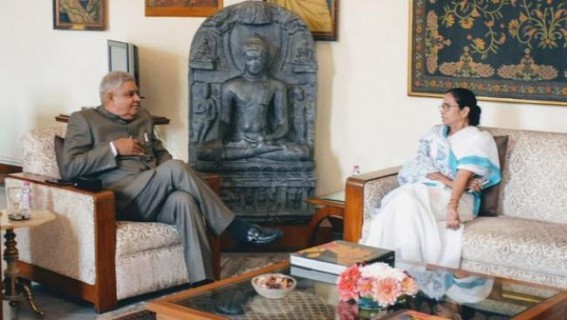 Mamata, Dhankhar hold one-on-one at Raj Bhawan