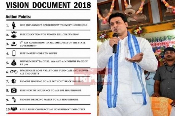 GRS job uncertainty contradicts BJPâ€™s Vision Documentâ€™s promise of â€˜Regularization of all Contractual Govt Employeesâ€™