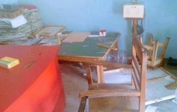 Hate Politics goes on ! BJP continues attacks in opposition party office 