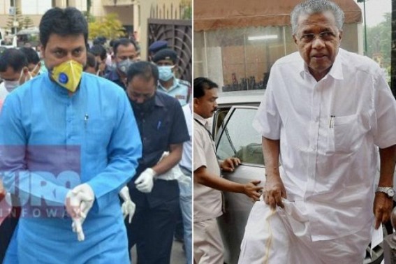 Tripura CM praised Kerala CM over COVID-19 pandemic Control