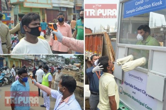 Screening, Sample testing by Mobile COVID Kiosk started in Agartala markets, Statewide same practice to kick off :  Administration sought local Bazar Committees, Publicâ€™s equal support 