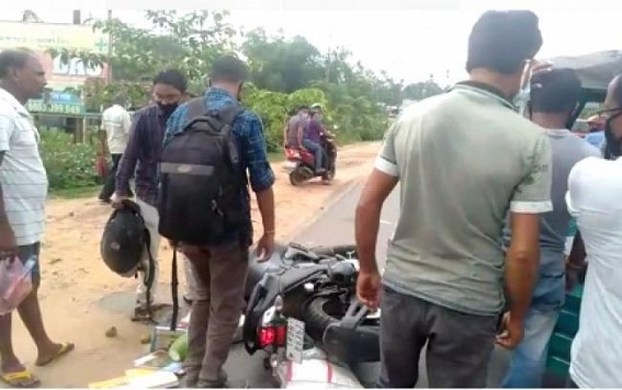 Road mishap at Bishalgrah, 3 injured