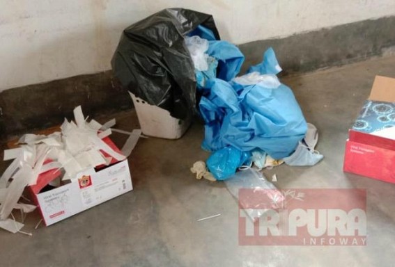PPE, testing kits thrown across Badharghat school, after Trains arrived with passengers from Chennai, Bengaluru : No cleanliness Reported