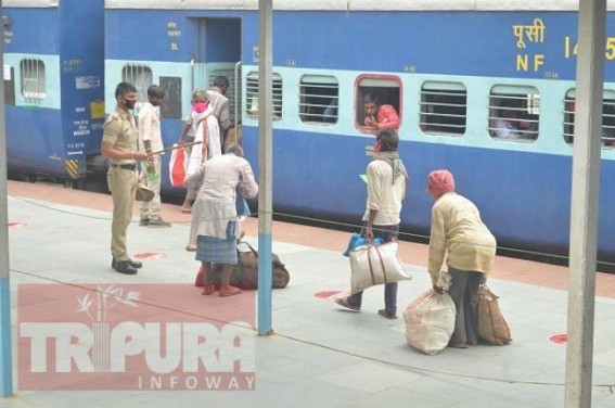 1584 stranded people left from Tripura to UP