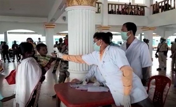 Over 1200 stranded migrant labourers left for Jharkhand from Udaipur Railway station in Tripura 