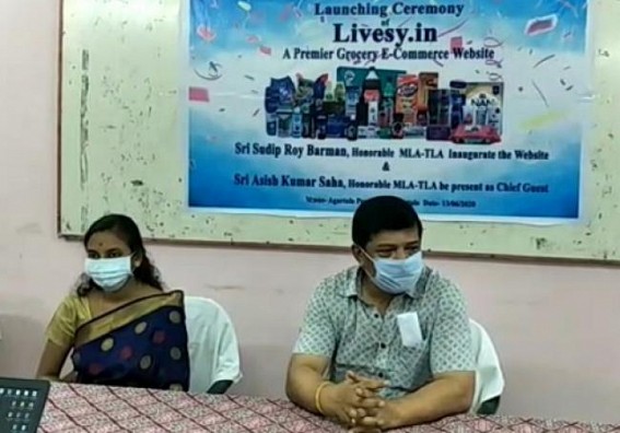 Agartala to experience it's first grocery E-commerce website, Livesy.in. : MLA Sudip Roy Barman attended the launching ceremony