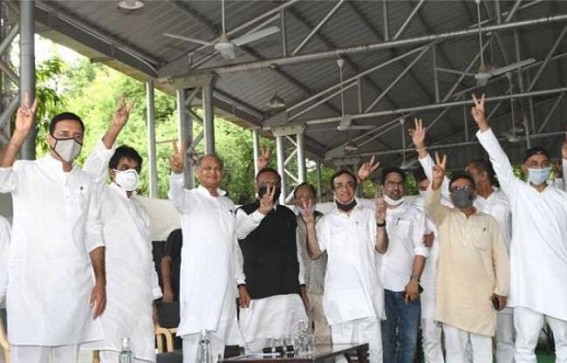 Raj CM's show of strength: Claims support of 100 MLAs
