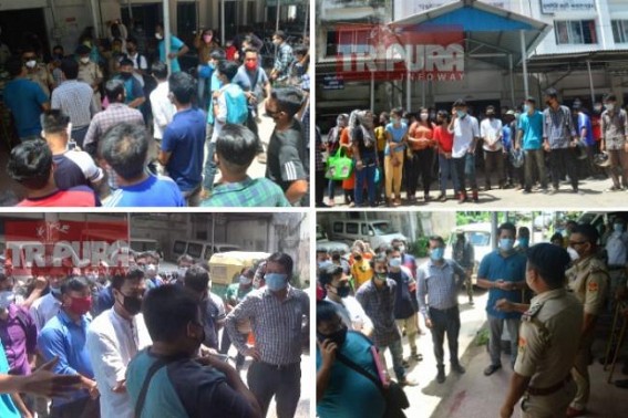 Tripura ST students protested over pending scholarships as students are allegedly at risks to be Dropout due to pending fees : Thousands of Students are Affected 