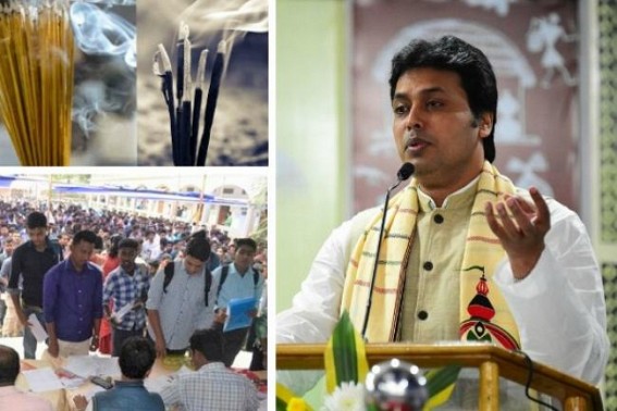 Doctors, Engineers, B.Ed, NET qualified left Jobless in Tripura, Govt Depts go with dry-recruitment : Tripura CM announced 5,000 jobs in Agarbatti manufacturing 