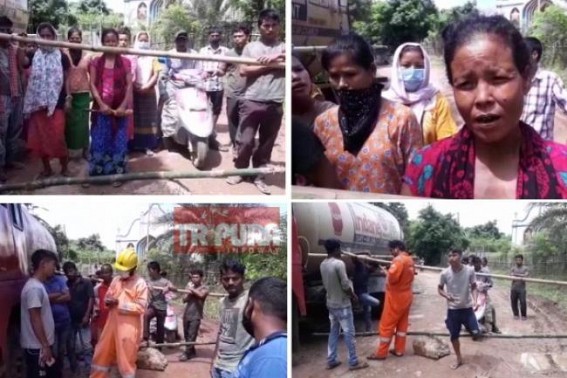 HIRAâ€™s Tripura, Pathetic situation: No pure drinking water in ADC areas, Baramura residents erupt in protest, road blockade continues