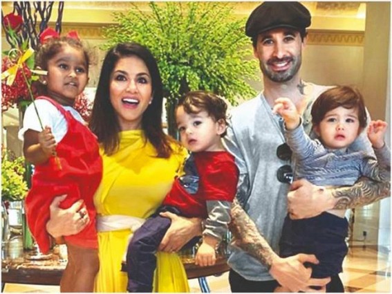 Sunny Leone, children indulge in painting