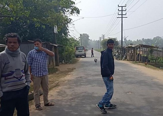 As no proper compensation is given for Eviction, National Highway construction stopped by angry people in Kailashahar 