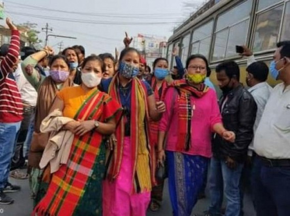 10323 Teachers' Protest falls on Day 12 : No Discussion offered by Tripura Govt with the agitating teachers, BJP's U-Turn from all Pre-Election Promises surprising state's Voters after 33 months of Govt formation 