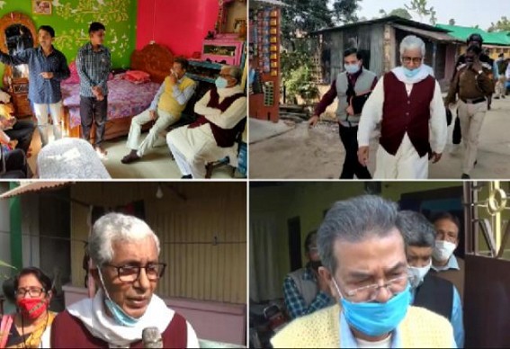 Former CM Manik Sarkar visited BJP's Violence affected houses in Ramnagar, extended Party's full support to the victim Families : Says, 'Each violence of BJP is out of frustration of losing Public supports'