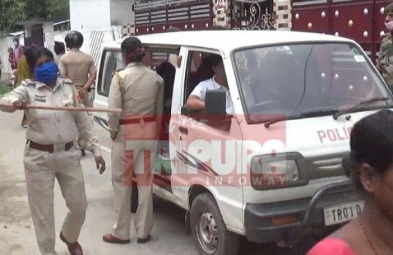 On duty Lady Police official attacked by Family after Police interfered in Domestic violence on Old Mother : Family Arrested 