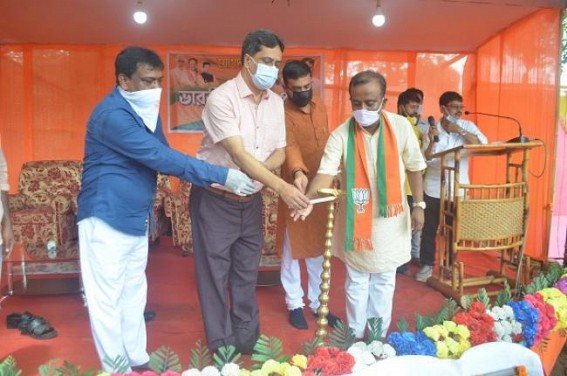 Amid restrictions ruling BJP continue campaigning  