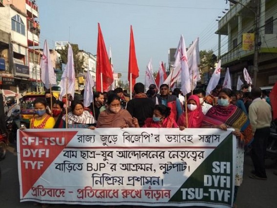 SFI / TSU / DYFI / TYF's deputation at Police HQ over increasing Attacks on Party Workers 