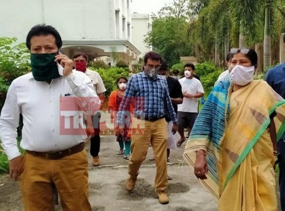 MP Pratima Bhowmik met Bhagat Singh COVID-Care centre patients after vandalizing episode 