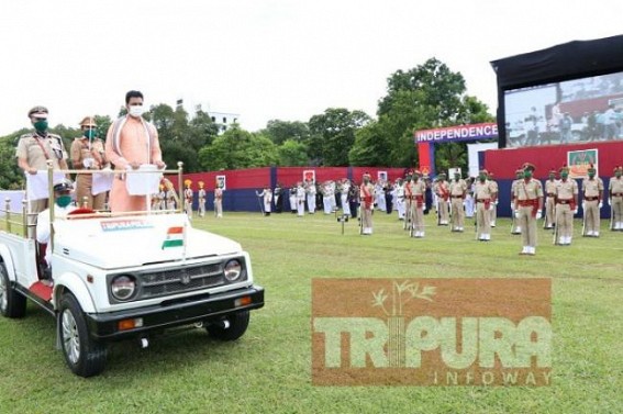 Independence Day observed at Agartala Assam Rifles ground 