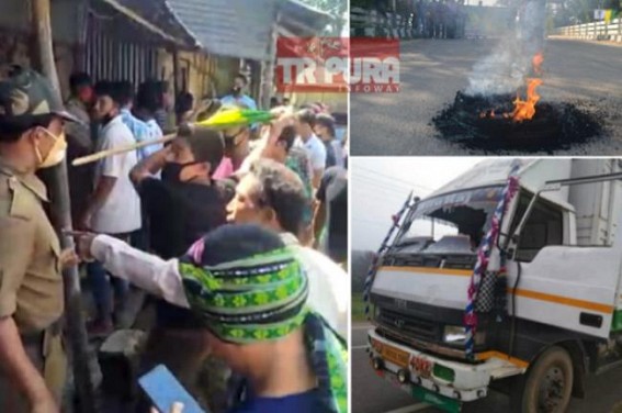 Statewide BJP's ally IPFT's Violence on Strike Day : Biplab Debâ€™s Govt remained mute spectator amid its partner IPFT did open arson
