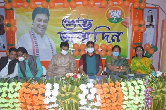 Tripura reels under Law & Order Issues : Biplab Deb busy in Birthday celebrations 
