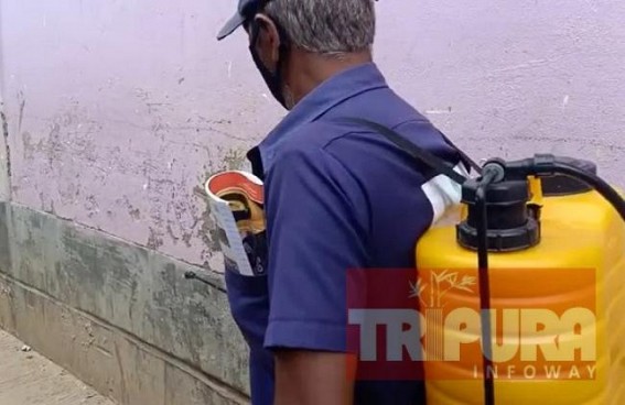 City sanitizing drives continue by AMC : Lockdown Continues across Tripura, Limited Economic Activities started with Social Distancing 