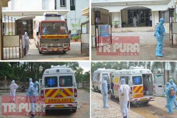 Newly detected COVID-19 Patients brought to Bhagat Singh Youth Hostel Treatment Centre : Tripura's total Cases stand 167, Recovery Cases 40 