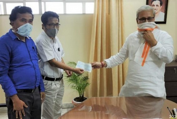 Tripura Graduate Fisheries Officers Association (TGFOA) donated over Rs. 75,000 to CM Relief fund