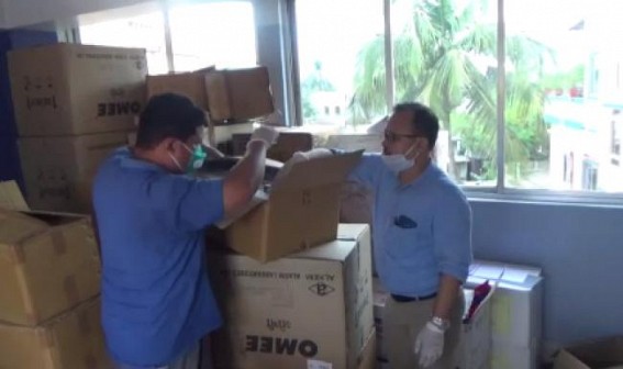 Contraband items seized from Shib Nagar, Agartala