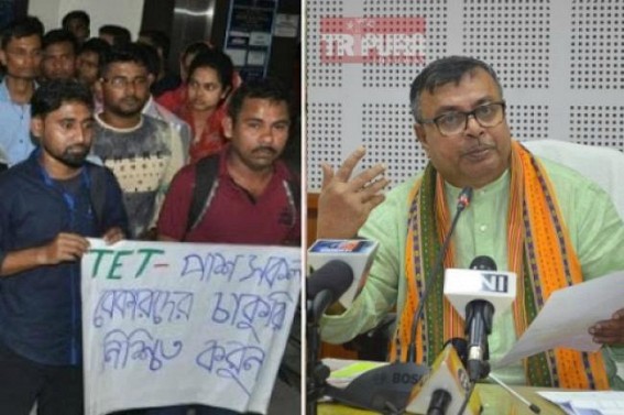 65,000 Govt Posts rests vacant, TET Qualified filing case against Govt for jobs, Tripura tops in Unemployment but Ministers continue claim on â€˜Growth Rateâ€™, â€˜Per Capitaâ€™ rise