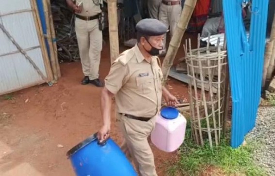 14 kg cannabis seized by police from a home at Bishalgarh