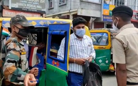 Mask drive continues by Sadar administration amid Corona curfew : 200 Rs fine imposed on rule violators