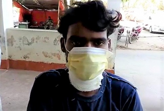 22 years old man tries to commit suicide by cutting his own Throat after his Lover Cheated him   