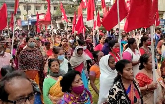 CPI-M’s Farmers Rally flooded Capital City Agartala with mass-support