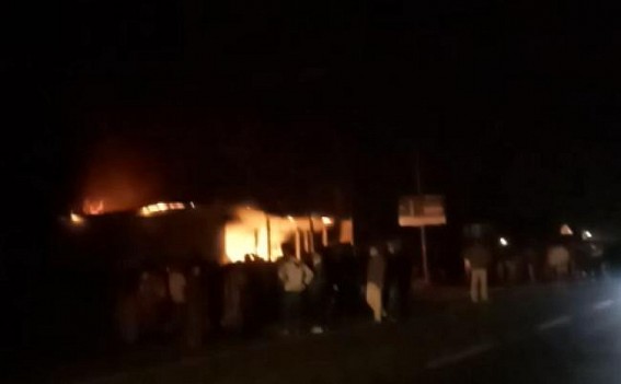 CPI-M party worker’s shop set on Fire